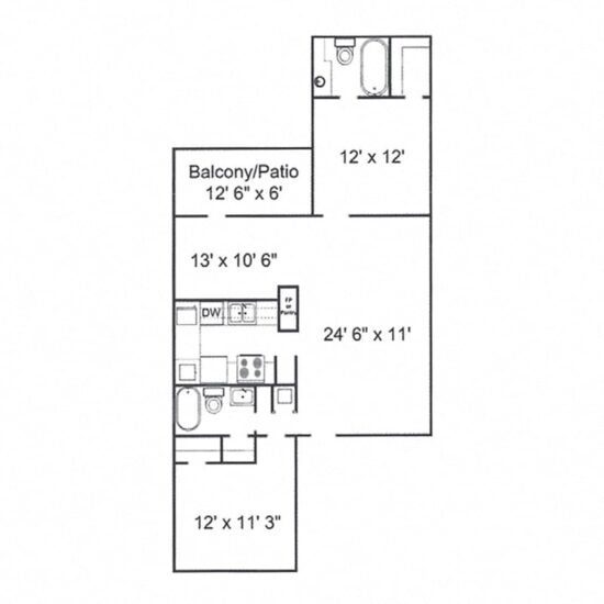 treybrooke at the park apartments and townhomes floor plan C